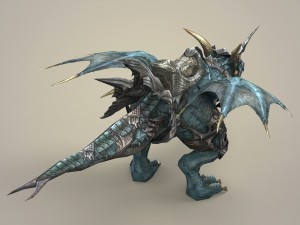 game ready warrior dragon 3D Model