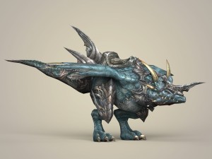 game ready warrior dragon 3D Model