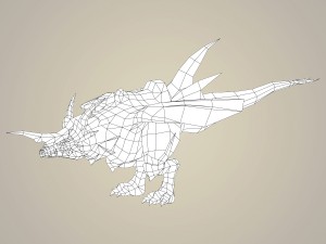 game ready warrior dragon 3D Model