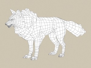 game ready wolf 3D 模型