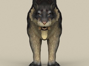 game ready fantasy sabertooth 3D मॉडल