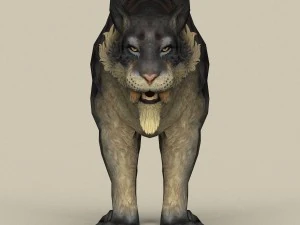game ready fantasy sabertooth 3D Model