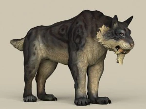 game ready fantasy sabertooth 3D Model