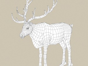game ready reindeer 3D 모델