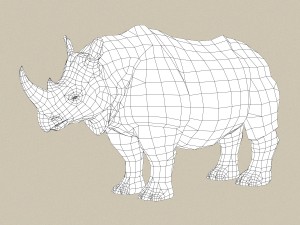 game ready rhinoceros Model 3D
