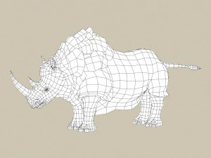 game ready ice age rhinoceros 3D Model