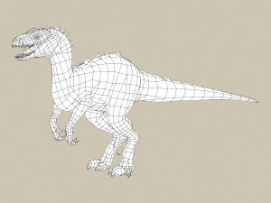oyuna hazır fantezi raptor 3D Model