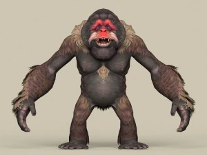 game ready fantasy orangutan 3D Model