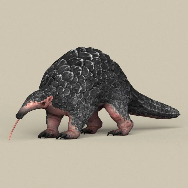 game ready pangolin 3D Model .c4d .max .obj .3ds .fbx .stl .blend 