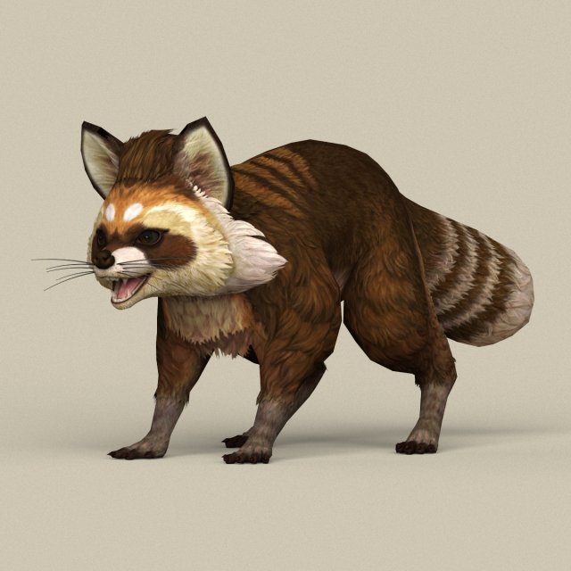 game ready raccoon Modello 3D .c4d .max .obj .3ds .fbx .stl .blend 