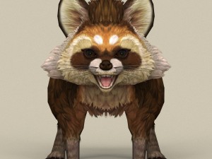 game ready raccoon Modello 3D