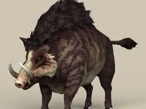game ready fantasy boar 3D-Modell