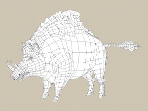 game ready fantasy boar 3D Модель
