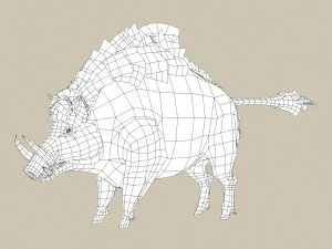 game ready fantasy boar 3D Model