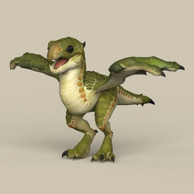 game ready dragon baby 3D Model .c4d .max .obj .3ds .fbx .stl .blend