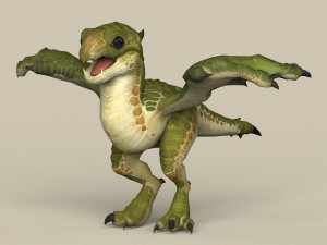 game ready dragon baby 3D Model