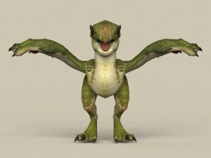 game ready dragon baby 3D Model
