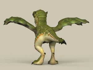 game ready dragon baby 3D Model