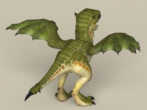 game ready dragon baby 3D Model