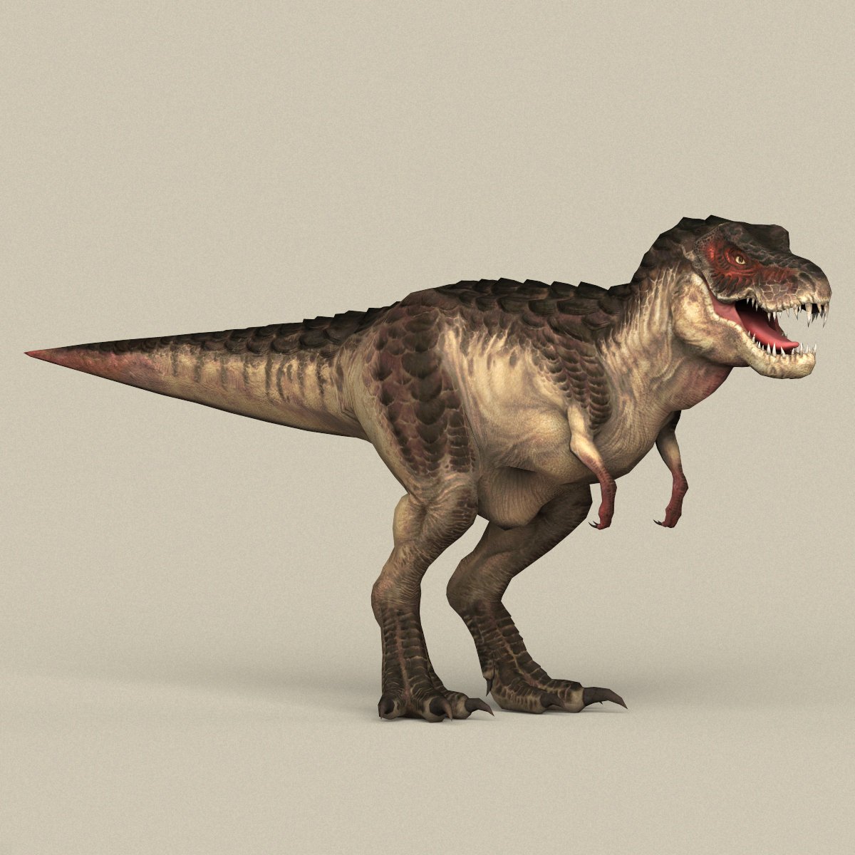 Dinosaur Game ready model orange t - rex | 3D model