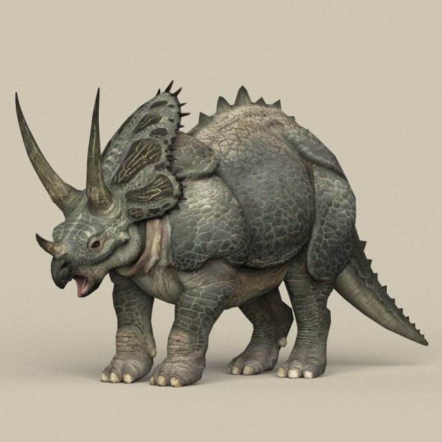 game ready dinosaur triceratops Modello 3D .c4d .max .obj .3ds .fbx .stl .blend 