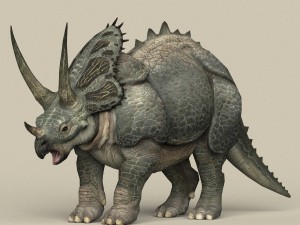 game ready dinosaur triceratops 3D 模型