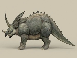 game ready dinosaur triceratops 3D Model