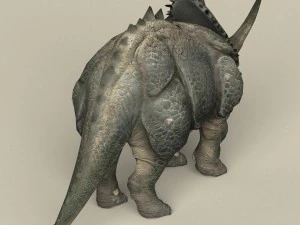 game ready dinosaur triceratops 3D Model