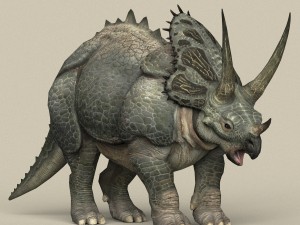game ready dinosaur triceratops Modello 3D