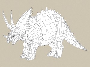 game ready dinosaur triceratops Modello 3D