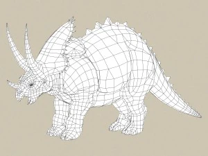 game ready dinosaur triceratops 3D Model