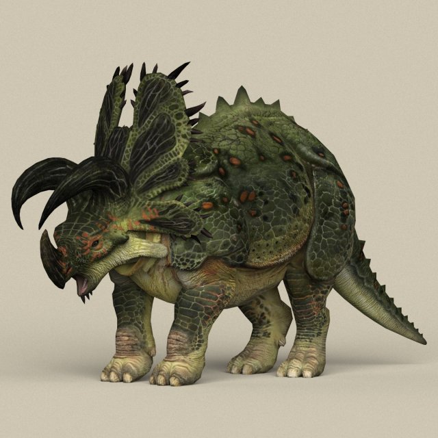 game ready triceratops dinosaur 3D-Modell .c4d .max .obj .3ds .fbx .stl .blend 