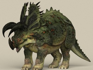 game ready triceratops dinosaur 3D Model