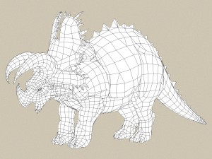 game ready triceratops dinosaur 3D-Modell