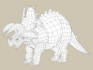게임 준비 트리케라톱스 공룡 3D 모델