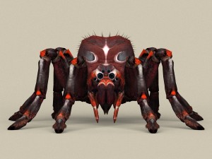 game ready fantasy spider Modèle 3D