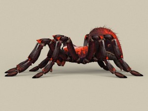 game ready fantasy spider Modèle 3D