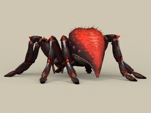 game ready fantasy spider Modèle 3D