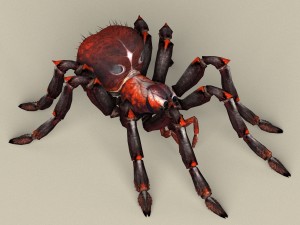 game ready fantasy spider Modèle 3D
