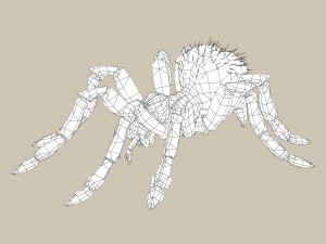 game ready fantasy spider Modèle 3D