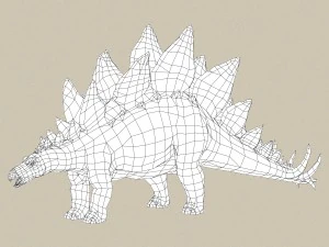 game ready dinosaur stegosaurus 3D Model
