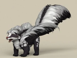 spel klaar dieren stinkdier 3D Model