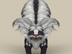 game ready animal skunk Modelo 3D