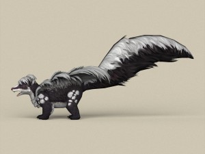 game ready animal skunk Modelo 3D