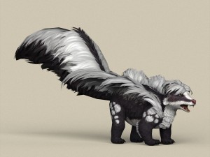 game ready animal skunk Modelo 3D