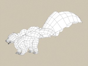 game ready animal skunk Modelo 3D