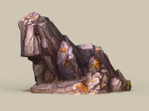 game ready stone rock 01 3D Model