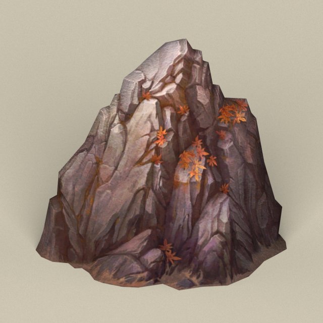 game ready stone rock 05 3D Модель .c4d .max .obj .3ds .fbx .stl .blend 