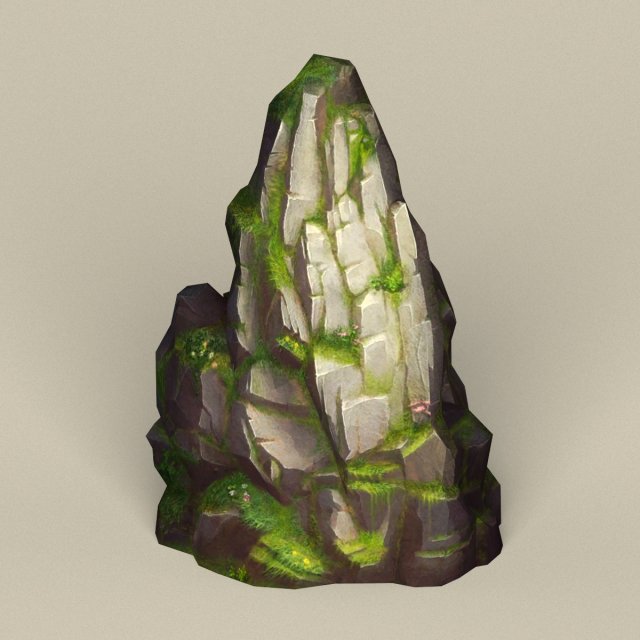 game ready stone rock 12 3D Модель .c4d .max .obj .3ds .fbx .stl .blend 