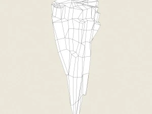 low poly stone rock 01 3D Model